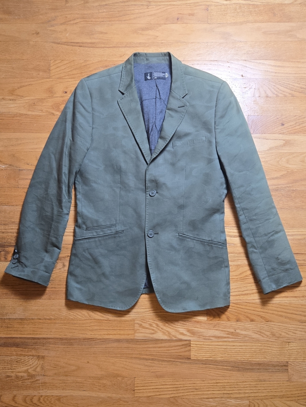 Howe Creative Workforce green monochromatic camo blazer jacket